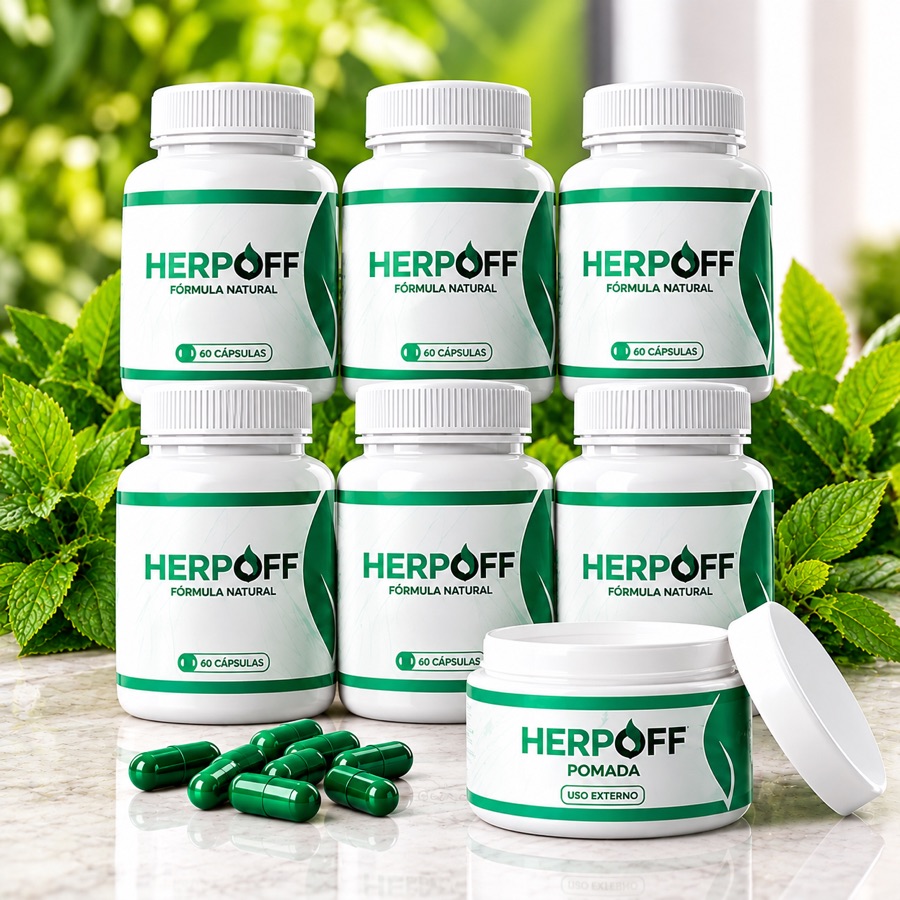 6 Frascos de HERPOFF e Pomada HERPOFF